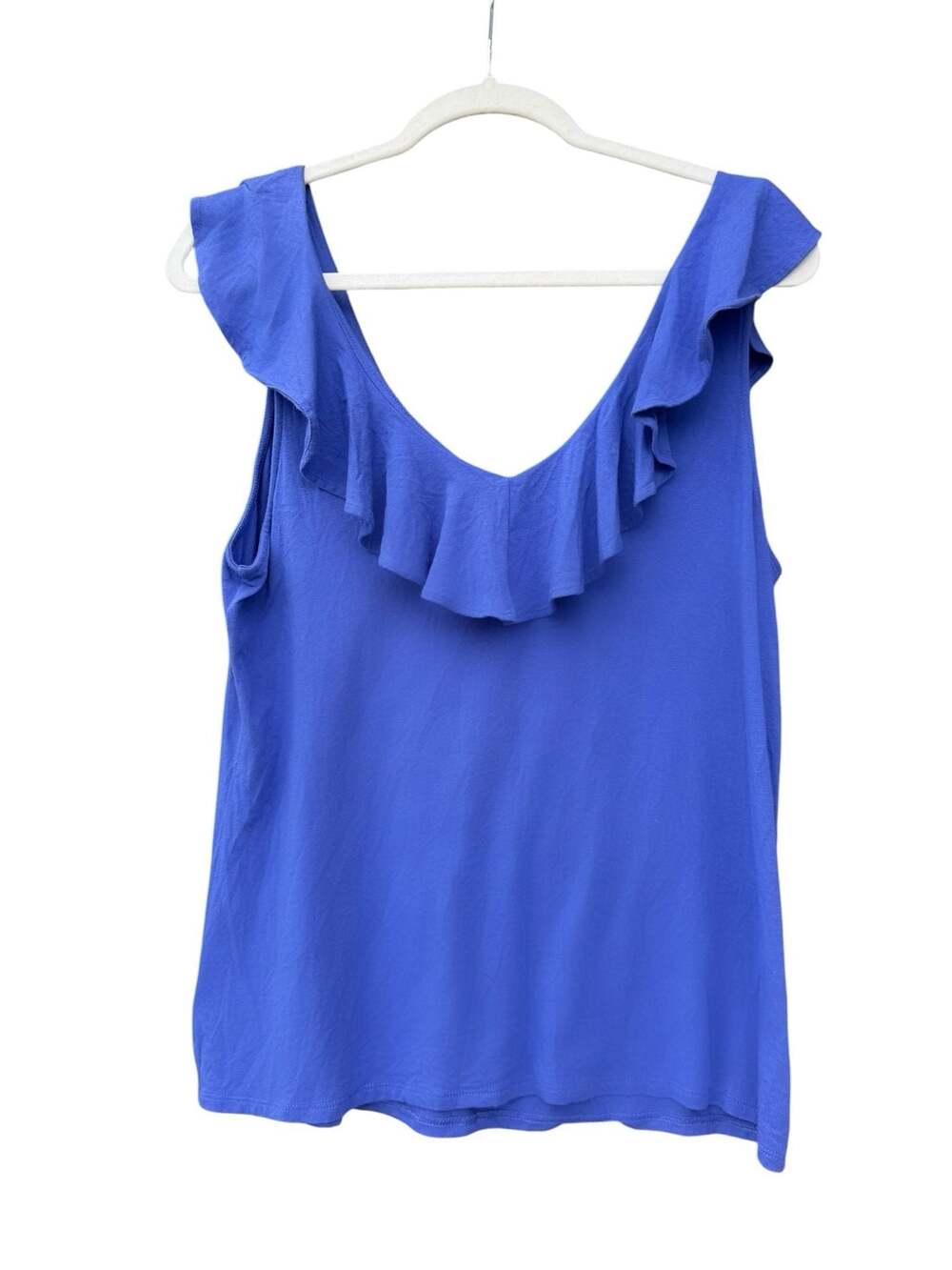 Lilly Pulitzer Ruffled V-Neck Tank Top in Blue - Picture 2 of 2